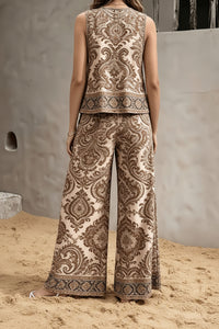 Modern Two-Piece Set with Eye-Catching Printed Design