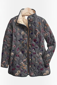 Gesteppte Alltagsjacke mit Vintage-Blumenmuster