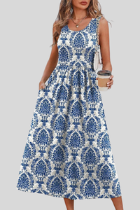 Printed Pocket Midi Sundress