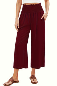 Flowing Cropped Summer Pants Wideleg