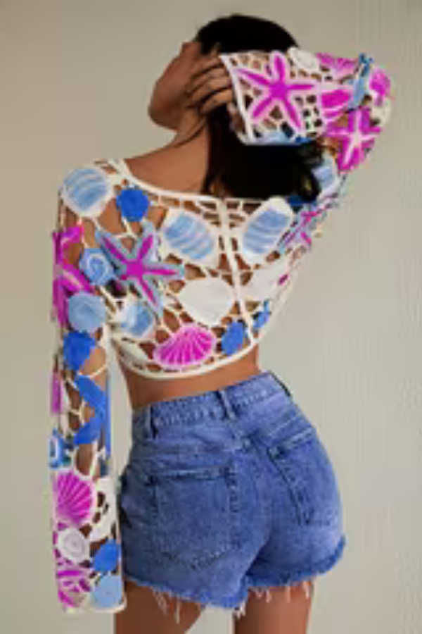 Bohemian Crop Top V Neck