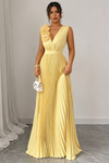 Sophisticated Pleated Square Neck Midi Dresses
