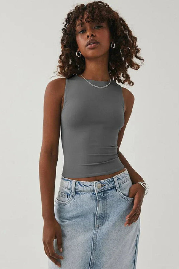 High Neck Everyday Crop Top