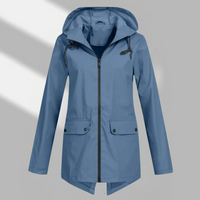 Hooded Longline Zip Front Utility Coat