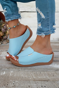 Arch Support Wedge Slip On Sandals