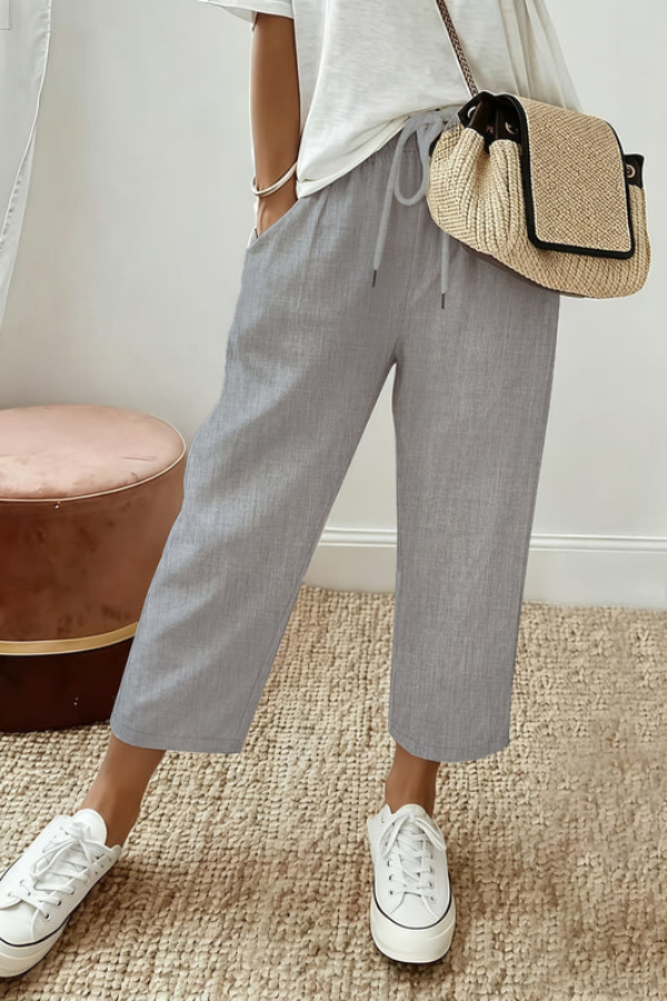 Chic Cropped Summer Pants Office