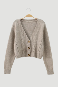 Cozy Knit Cardigan Cropped