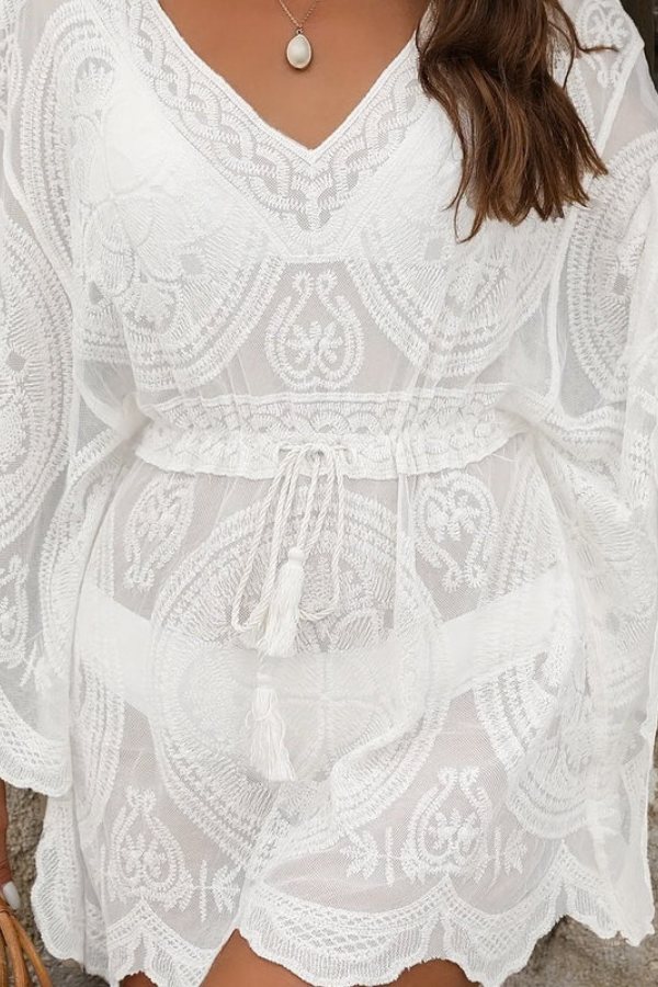 Airy Mesh Beach Cover Up