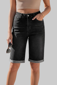 High Rise Long Shorts with Relaxed Everyday Appeal