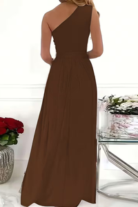 Sleek One Shoulder Maxi Dress