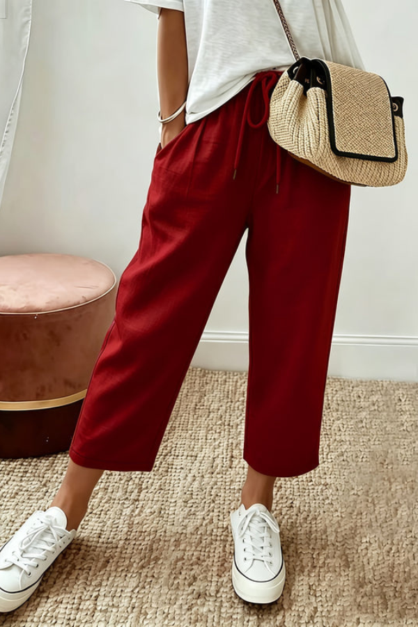 Chic Cropped Summer Pants Office
