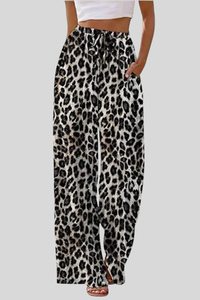 Relaxed Drawstring Wide Leg Pants