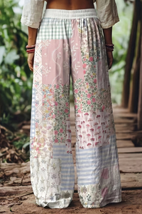 Floral Cropped Summer Pants Vintage