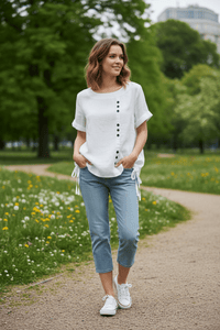 Minimal Round Neck Blouse