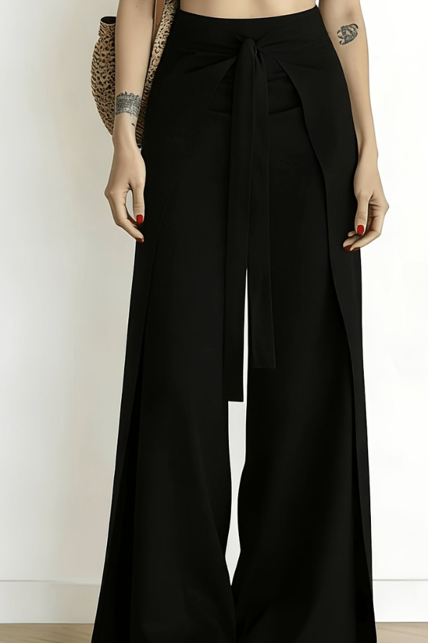 Elegant Cropped Summer Pants Bowtie