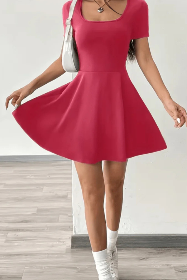 Sleek Bandeau Mini Dress