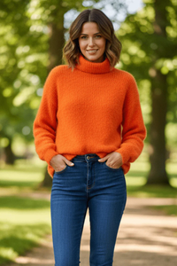 Cozy Turtleneck Knit Sweater
