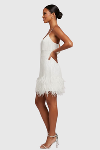 Fringe Feather Cocktail Dress
