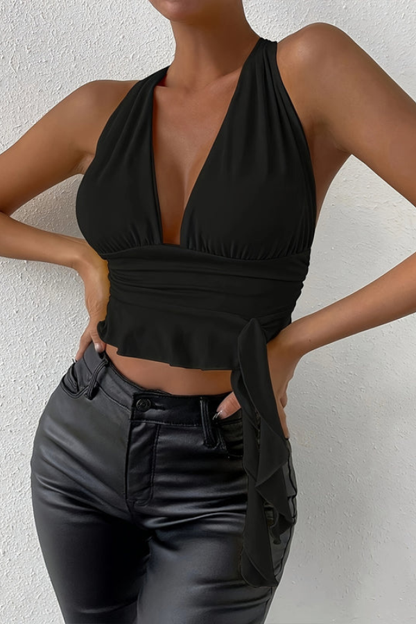 Graceful Strapless Top Open Back