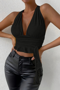 Graceful Strapless Top Open Back