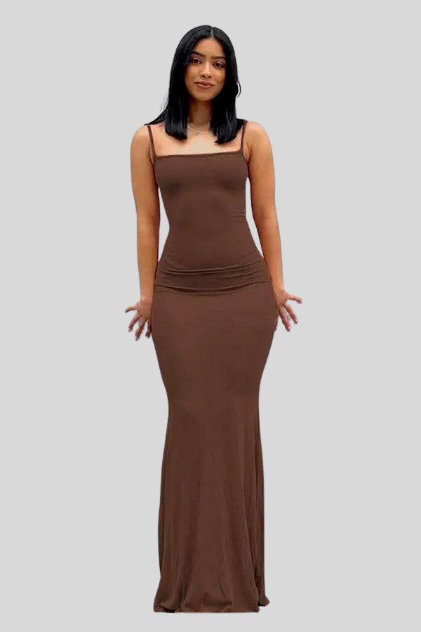 Luxury Halter Neck Keyhole Maxi Dresses