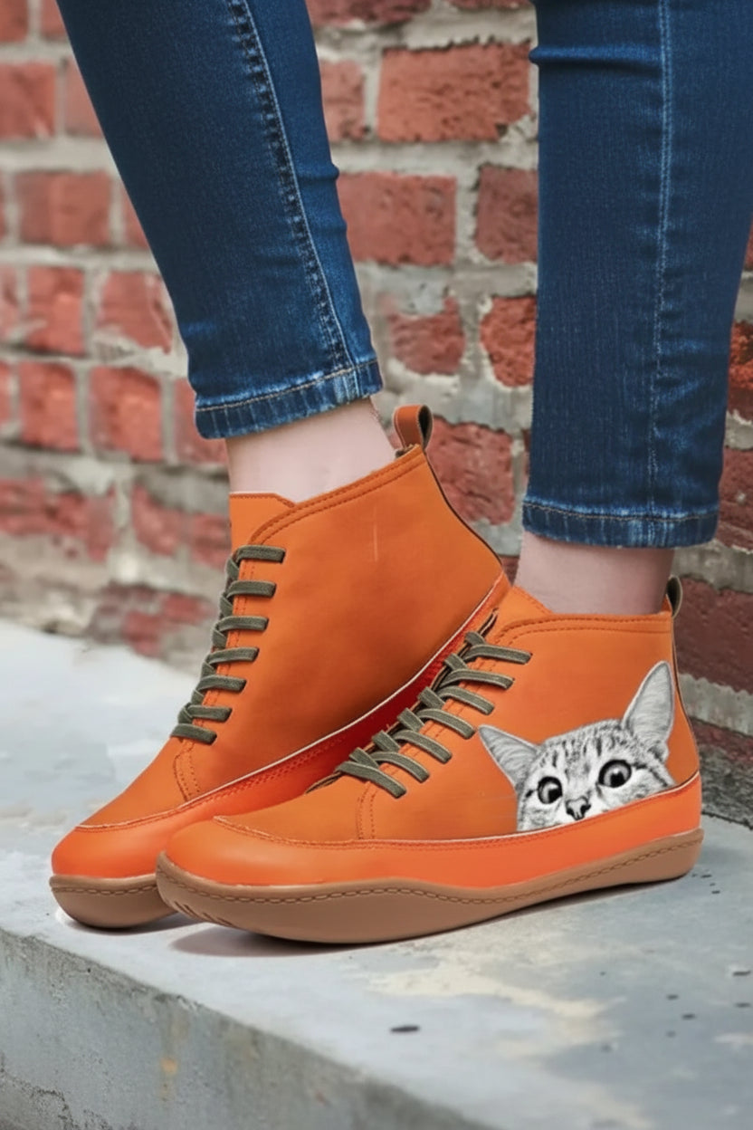 Cat Lover Ankle Boots
