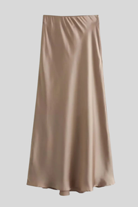 Elegant Satin High Waist Skirt