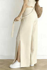 Elegant Cropped Summer Pants Bowtie