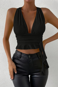 Graceful Strapless Top Open Back