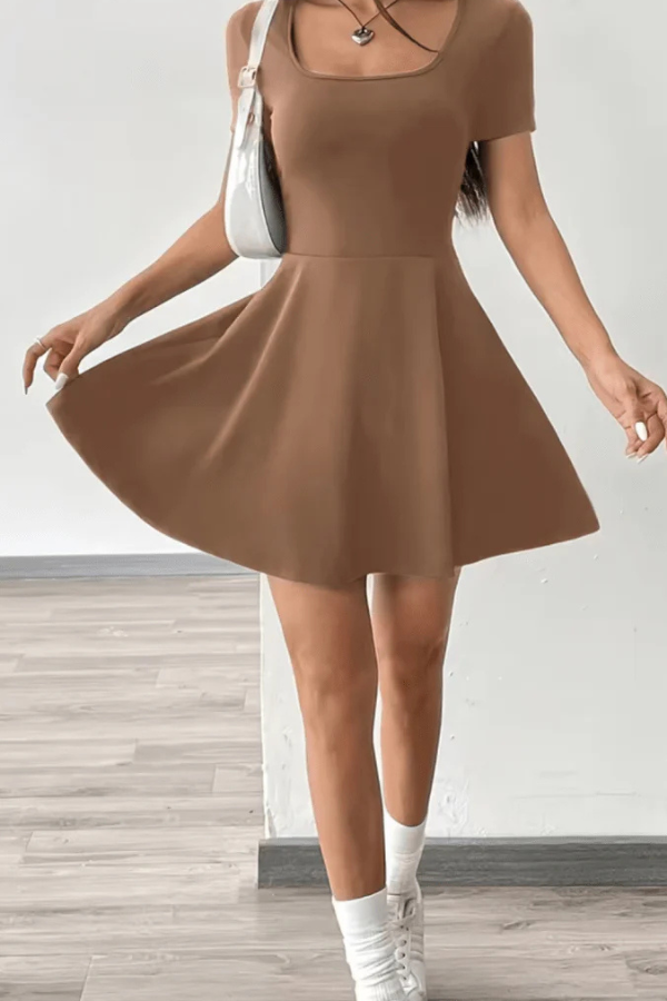 Sleek Bandeau Mini Dress