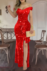 Glamorous Off Shoulder Maxi Dress