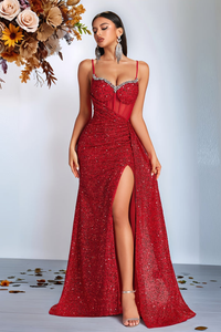 Radiant Sequin Backless Maxi Dress