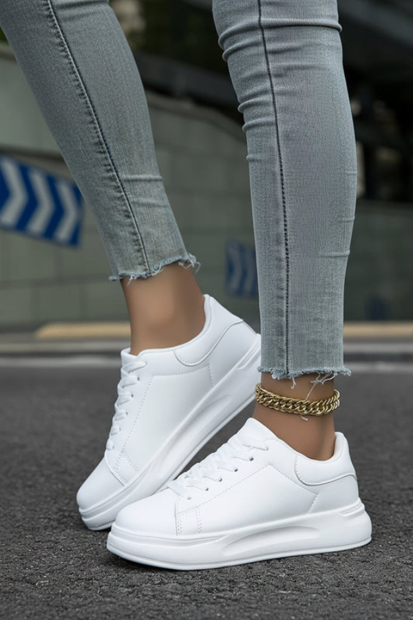 Cushioned White Sneakers