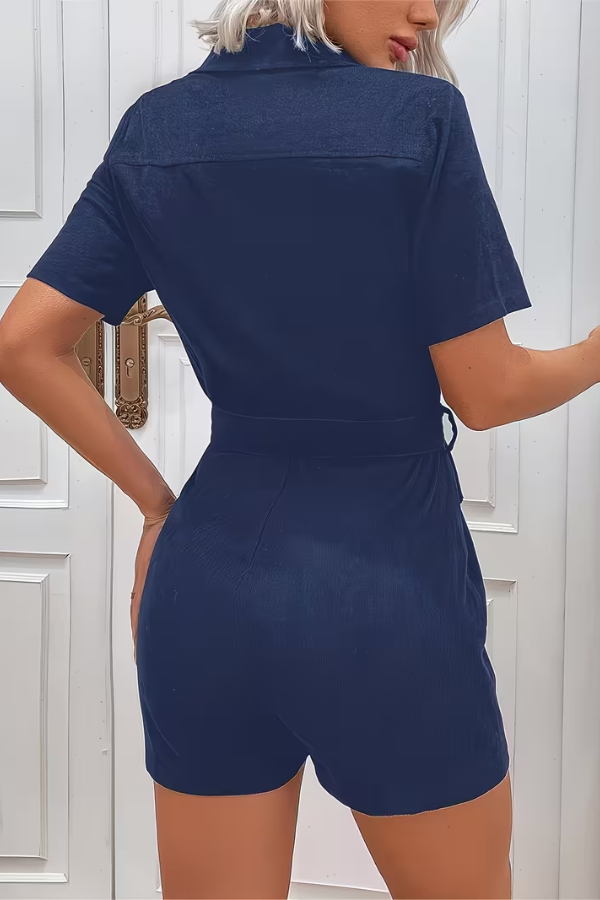 Sunny Linen Romper Zip