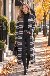 Everyday Striped Cardigan