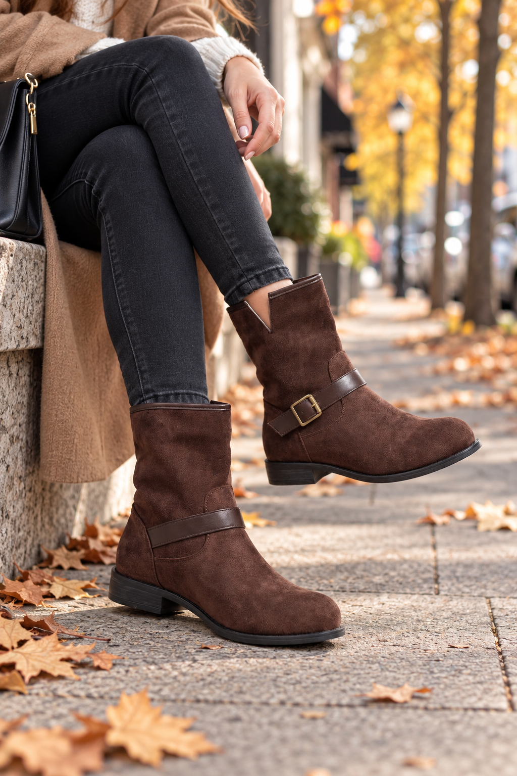 Western-Stiefeletten mit Schnalle