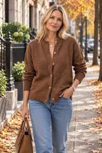 Oversized Button-Up Cardigan