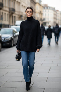 Relaxed Sleeves Turtleneck Sweater