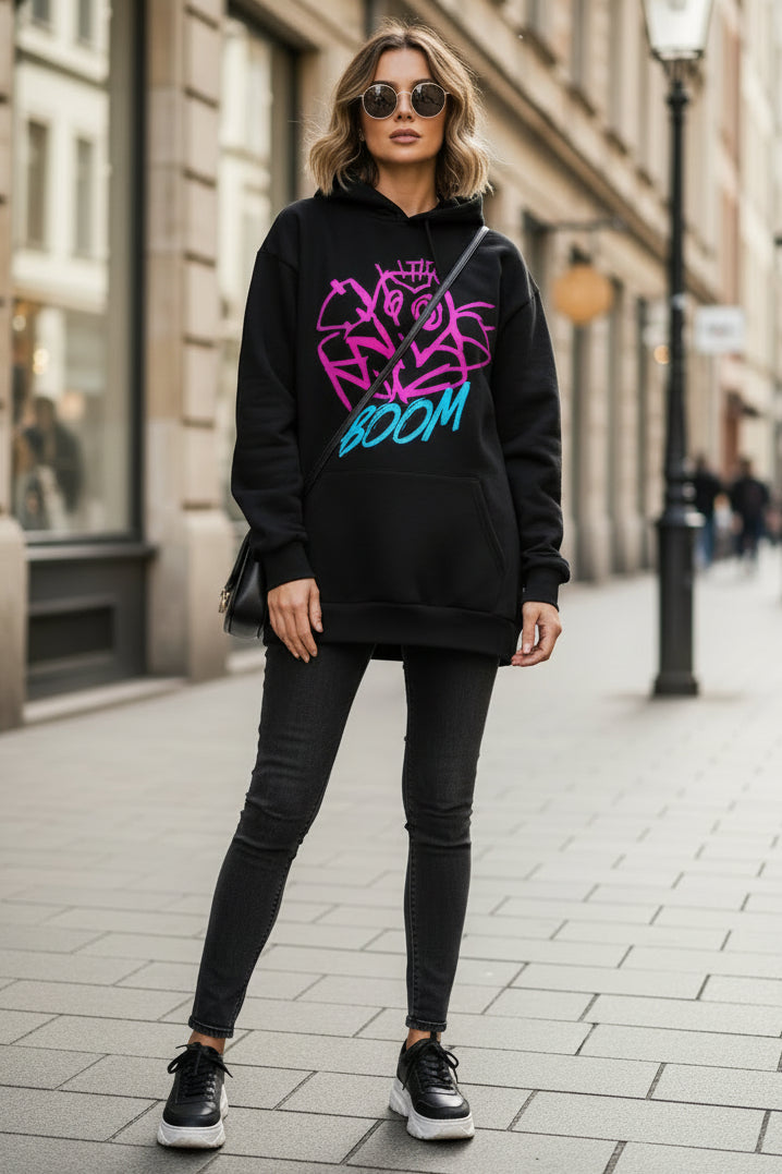 Arcane-Inspired Oversized Hoodie in Soft Polyester for Bold Street Style 0