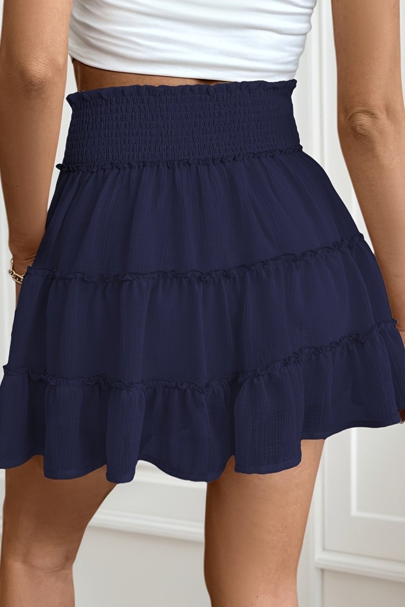 Bohemian Skort with Breathable Tiered Design and Moisture-Wicking Shorts 8
