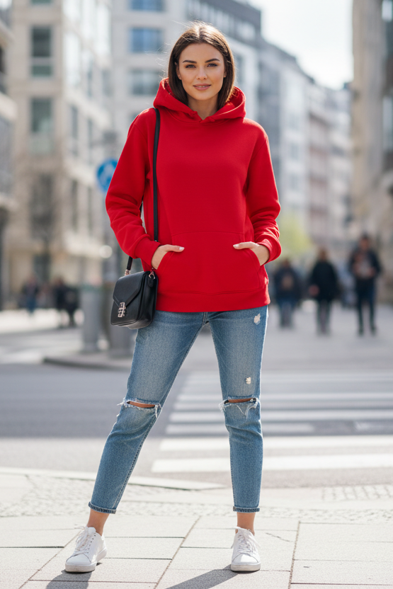 Breathable Hooded Sweatshirt for Comfortable Spring Style 0