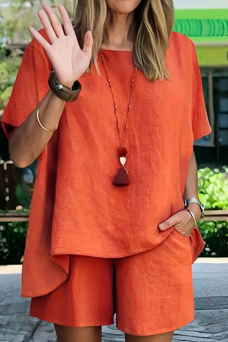 Breezy Linen Top and Shorts Set for Effortless Style 6