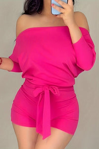 Casual Batwing Jumpsuit Shorts for Effortless Style 0