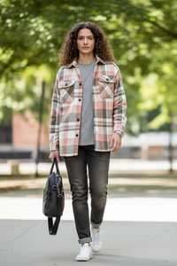Casual Checked Shirt in Soft Cotton Blend for Everyday Comfort 1