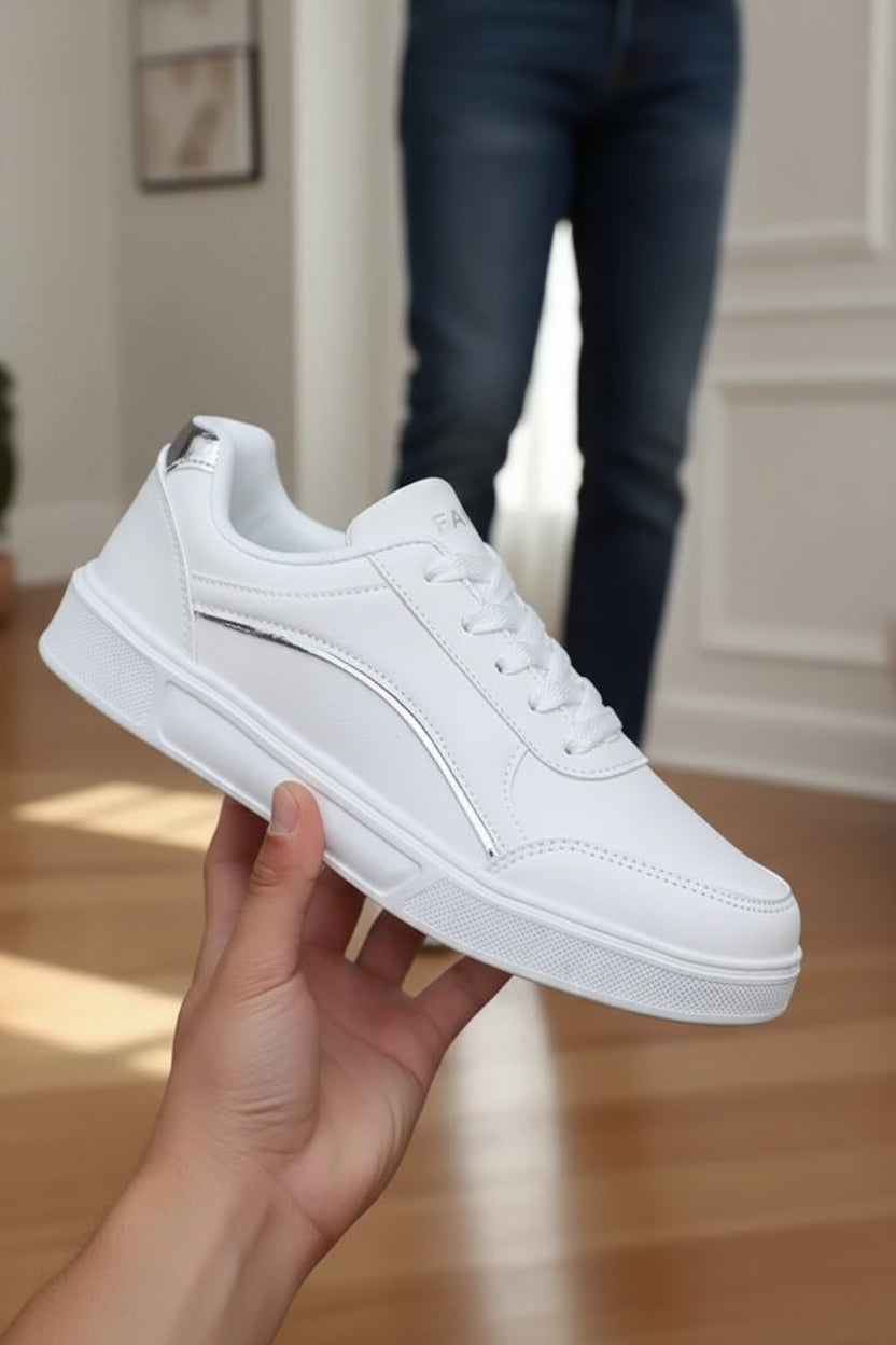 Casual Leather Platform Sneakers for Men - Comfortable Slip-On Skate Shoes 3