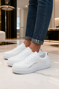 Casual Leather Platform Sneakers for Men - Comfortable Slip-On Skate Shoes 4
