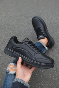 Casual Leather Platform Sneakers for Men - Comfortable Slip-On Skate Shoes 6