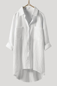 Casual Oversized Cotton Blouse for Effortless Style 0