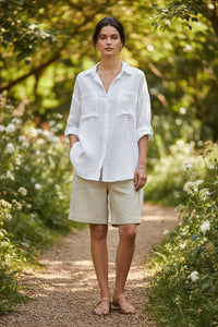 Casual Oversized Cotton Blouse for Effortless Style 1