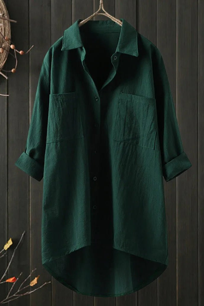 Casual Oversized Cotton Blouse for Effortless Style 6
